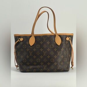 Louis Vuitton Neverfull PM Tote Monogram Brown Canvas Bag